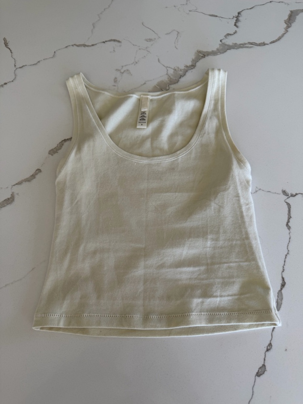 Skims Cotton Jersey Tank Bone